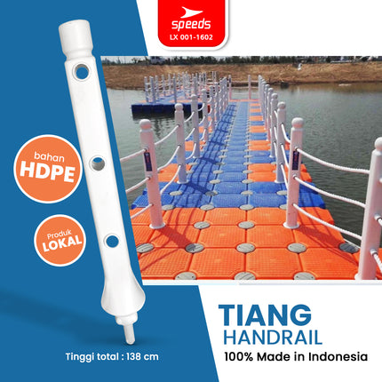 SPEEDS 138cm Pole Handrail Floating Cube HDPE Floating Dock 3-Hole Magic Float LX 001-1602