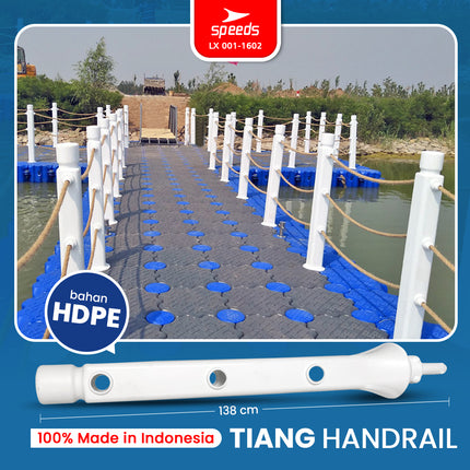 SPEEDS 138cm Pole Handrail Floating Cube HDPE Floating Dock 3-Hole Magic Float LX 001-1602