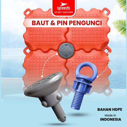 SPEEDS Pin Locking Pin Bolt Screw Floating Cube HDPE Material Floating Dock Magic Float LX 001-1603