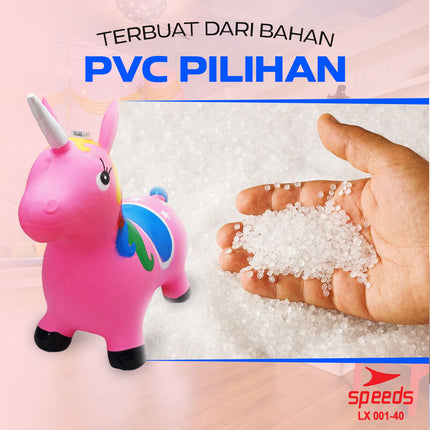 SPEEDS Mainan Kuda-Kudaan Karet Tiup Anak Jumping Horse 001-40