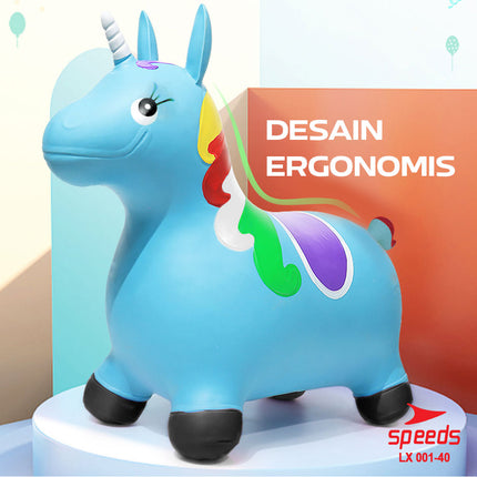 SPEEDS Mainan Kuda-Kudaan Karet Tiup Anak Jumping Horse 001-40