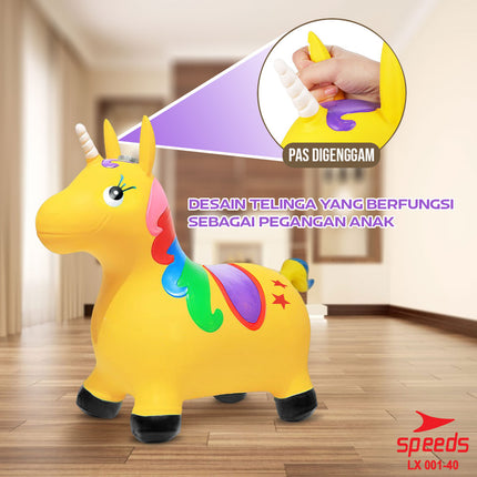 SPEEDS Mainan Kuda-Kudaan Karet Tiup Anak Jumping Horse 001-40