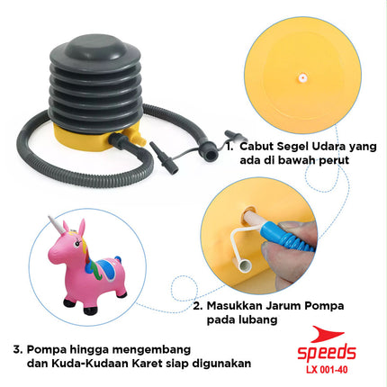 SPEEDS Mainan Kuda-Kudaan Karet Tiup Anak Jumping Horse 001-40