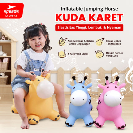 SPEEDS Mainan Kuda Kudaan Karet Mainan Tunggangan Rocking Horse Animal Jumping Horse 001-42