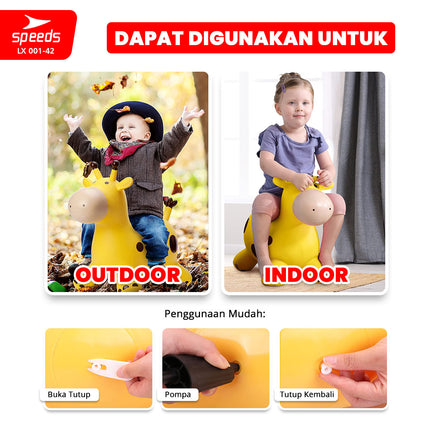 SPEEDS Mainan Kuda Kudaan Karet Mainan Tunggangan Rocking Horse Animal Jumping Horse 001-42