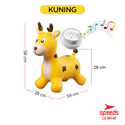 SPEEDS Rubber Rocking Horse Animal Jumping Horse 001-43