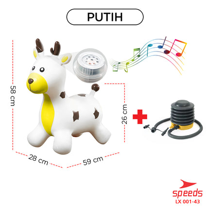 SPEEDS Rubber Rocking Horse Animal Jumping Horse 001-43