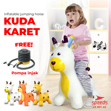SPEEDS Rubber Rocking Horse Animal Jumping Horse 001-43