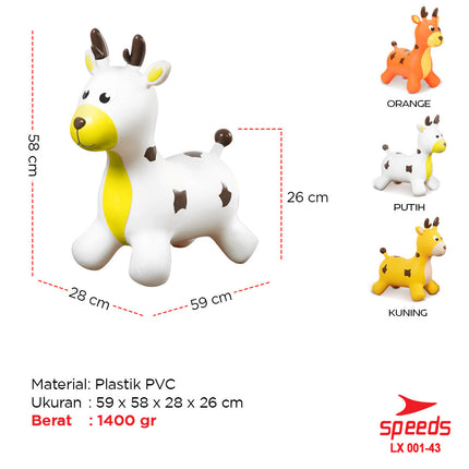 SPEEDS Rubber Rocking Horse Animal Jumping Horse 001-43