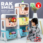SPEEDS Toy Shelf Children's Multi-layered Shelf with Wheels Versatile Large Rack Multifunctional Simple Toy Storage 001-8803