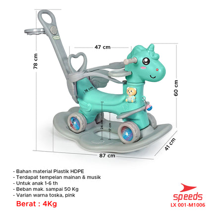 MOLION Mainan Kuda-Kudaan Rocking Horse 001-M1006