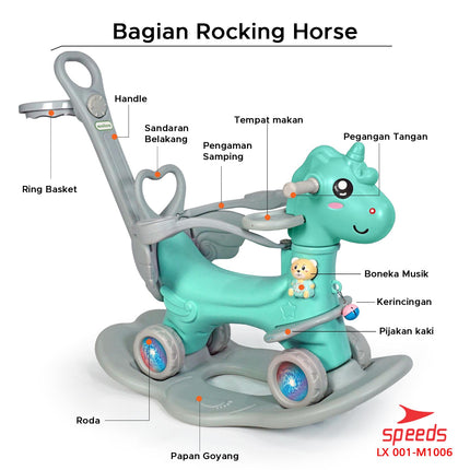 MOLION Mainan Kuda-Kudaan Rocking Horse 001-M1006