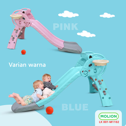 SNI Toys Children's Slide with Fence Swing Rocking Horse and Standard Mat 001-M1102