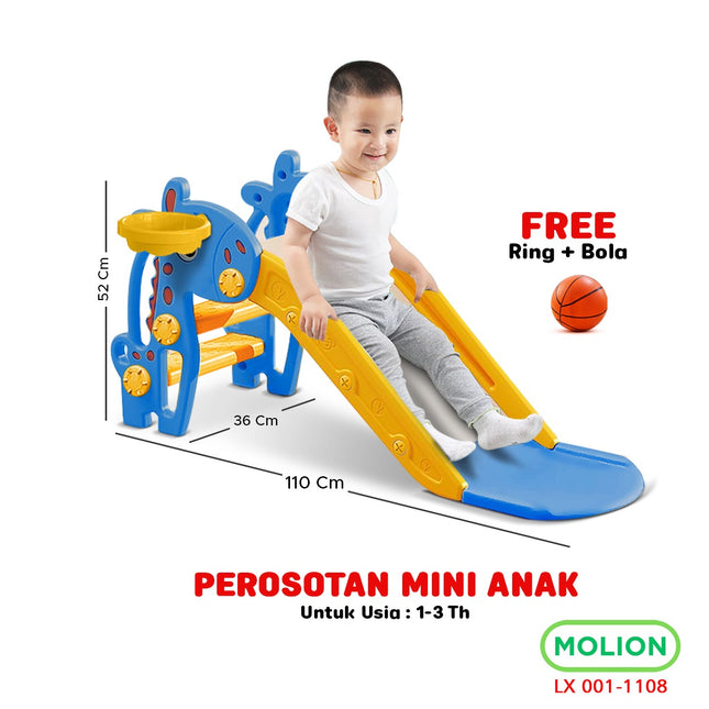 SNI Slide for Kids, Children's Toy Slide, Playground Slide, Animal Model Giraffe, Standard 001-M1108