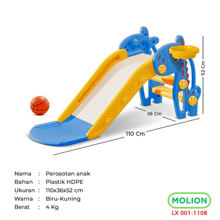 SNI Slide for Kids, Children's Toy Slide, Playground Slide, Animal Model Giraffe, Standard 001-M1108