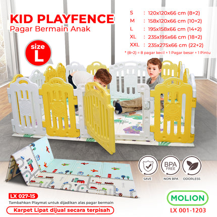 Baby Playpen Baby Fence Baby Play Toy Playfence Baby Fence with Slide Rocking Horse Sturdy Babyfence 001-M1203