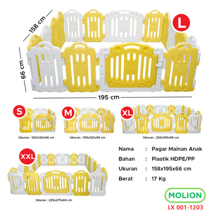 Baby Playpen Baby Fence Baby Play Toy Playfence Baby Fence with Slide Rocking Horse Sturdy Babyfence 001-M1203