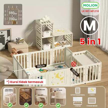 Baby Playpen Multifunctional HDPE Baby Fence Sturdy Play Fence Baby Fence 001-M1210