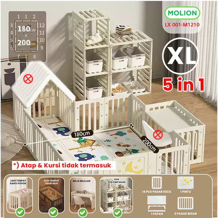 Baby Playpen Multifunctional HDPE Baby Fence Sturdy Play Fence Baby Fence 001-M1210