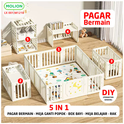 Baby Playpen Multifunctional HDPE Baby Fence Sturdy Play Fence Baby Fence 001-M1210