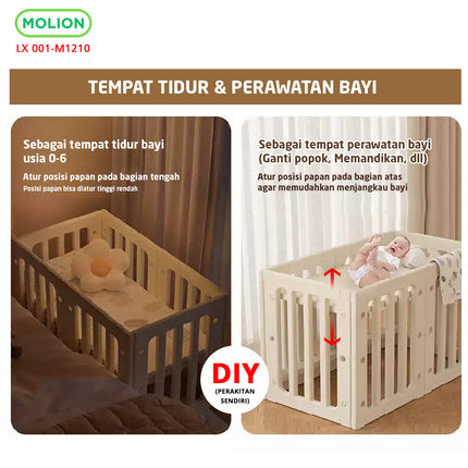 Baby Playpen Multifunctional HDPE Baby Fence Sturdy Play Fence Baby Fence 001-M1210