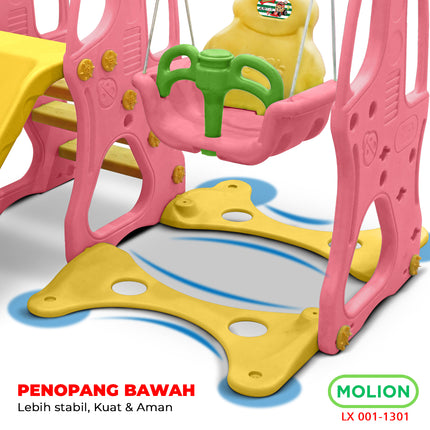 Kids Swing Slide 3in1 Toys Toddler Slide Swing with SNI Standard 001-M1301