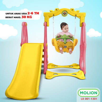 Kids Swing Slide 3in1 Toys Toddler Slide Swing with SNI Standard 001-M1301