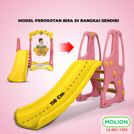 Kids Swing Slide 3in1 Toys Toddler Slide Swing with SNI Standard 001-M1301