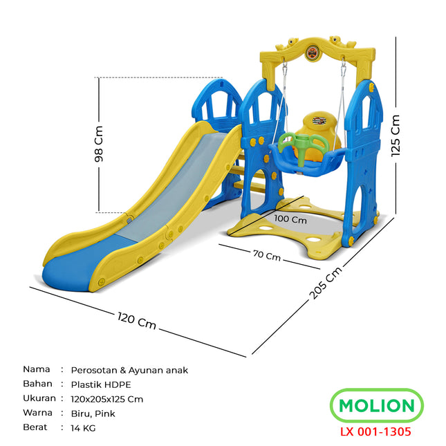 SNI Kids' Slide Swing Set 3-in-1 Premium - Standard 001-M1305