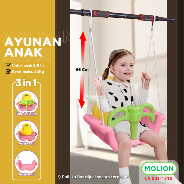 SNI Kids Swing Toy Horse Swing Cute Character Play Playground Playgym Standard 001-M1310