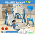 SNI Certified Play Toy HDPE Slide with Basketball Hoop and Swing Playground for Kids 001-M1311