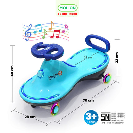 SPEEDS Push Car Twister Car Swing Car Ride On Musical Kids Toy Car 001-M1801
