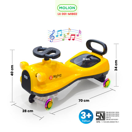 SPEEDS Twister Car Mainan Mobil Dorong Musik Anak 001-M1802