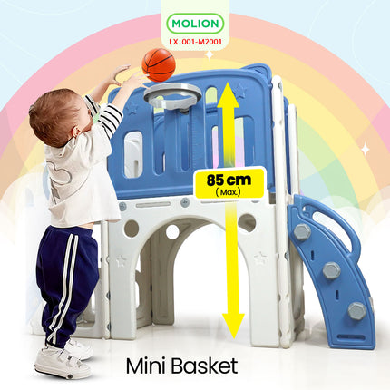 6in1 Playhouse Playground Slide Play House Indoor Outdoor Children's Playground Toy 001-M2001