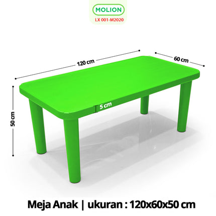 Children's Study Desk Thick Sturdy Rectangular HDPE Kids Table Preschool Kindergarten Rectangular Table 001-M2020