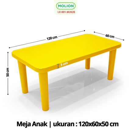 Children's Study Desk Thick Sturdy Rectangular HDPE Kids Table Preschool Kindergarten Rectangular Table 001-M2020