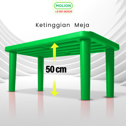 Children's Study Desk Thick Sturdy Rectangular HDPE Kids Table Preschool Kindergarten Rectangular Table 001-M2020