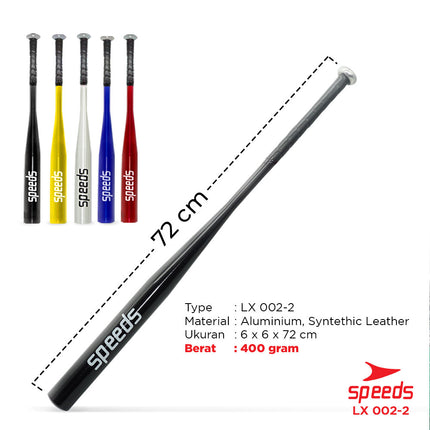 SPEEDS Stick Bat Baseball Softball Rounders Bat 72cm 002-2 28in 3PC=1.2KG