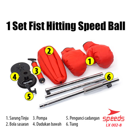 SPEEDS Speed Ball Standing Boxing Ball Fight Box Punching Bag Boxing Gloves 002-8