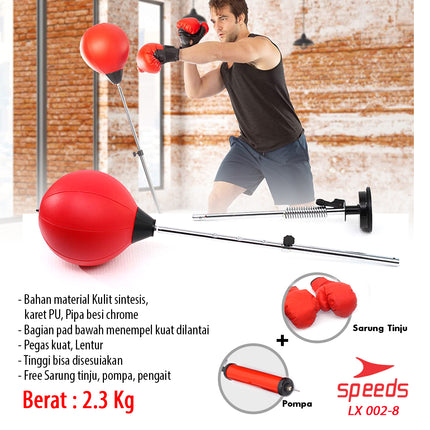 SPEEDS Speed Ball Standing Boxing Ball Fight Box Punching Bag Boxing Gloves 002-8