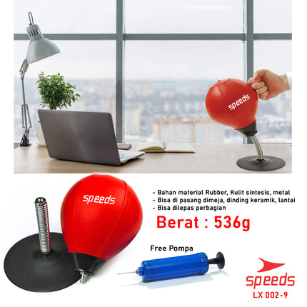 SPEEDS Table Punching Boxing Ball Leather Material for Stress Relief Punching Boxing Ball Speed Ball Mini 002-9