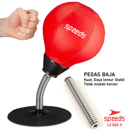 SPEEDS Table Punching Boxing Ball Leather Material for Stress Relief Punching Boxing Ball Speed Ball Mini 002-9
