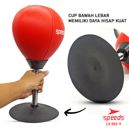 SPEEDS Table Punching Boxing Ball Leather Material for Stress Relief Punching Boxing Ball Speed Ball Mini 002-9
