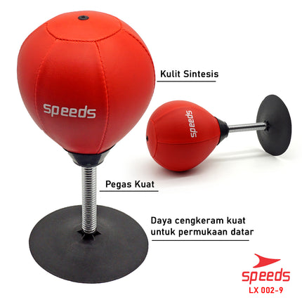 SPEEDS Table Punching Boxing Ball Leather Material for Stress Relief Punching Boxing Ball Speed Ball Mini 002-9