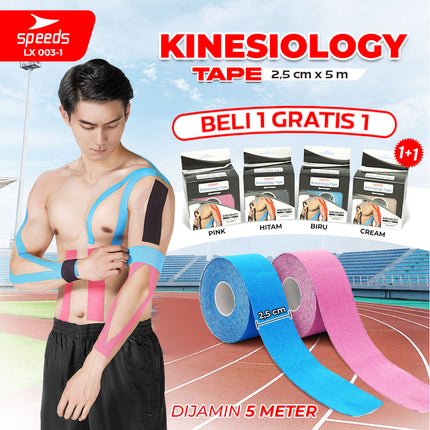 SPEEDS Kanesio Tape / Tapping / Kinesiology Tape 2.5cm x 5m Termurah Tapping Wrist Olahraga Fitness 003-1