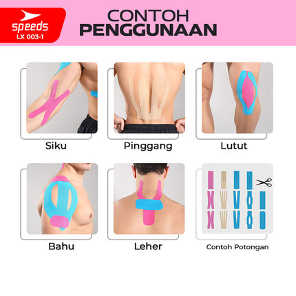 SPEEDS Kanesio Tape / Tapping / Kinesiology Tape 2.5cm x 5m Termurah Tapping Wrist Olahraga Fitness 003-1