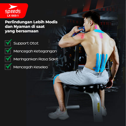 SPEEDS Kanesio Tape / Tapping / Kinesiology Tape 2.5cm x 5m Termurah Tapping Wrist Olahraga Fitness 003-1