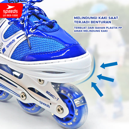 SPEEDS Roller Skates for Kids and Adults, Power King Inline Skates, Full Rubber PU Light-Up Wheels, 1 imported item 003-1000