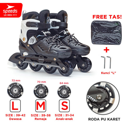 SPEEDS Kids and Adult Inline Roller Skates Full PU Rubber Wheels 003-111