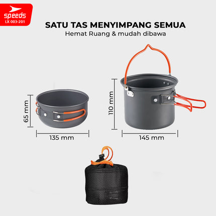SPEEDS Alat Masak Set Nesting 2in1 003-201